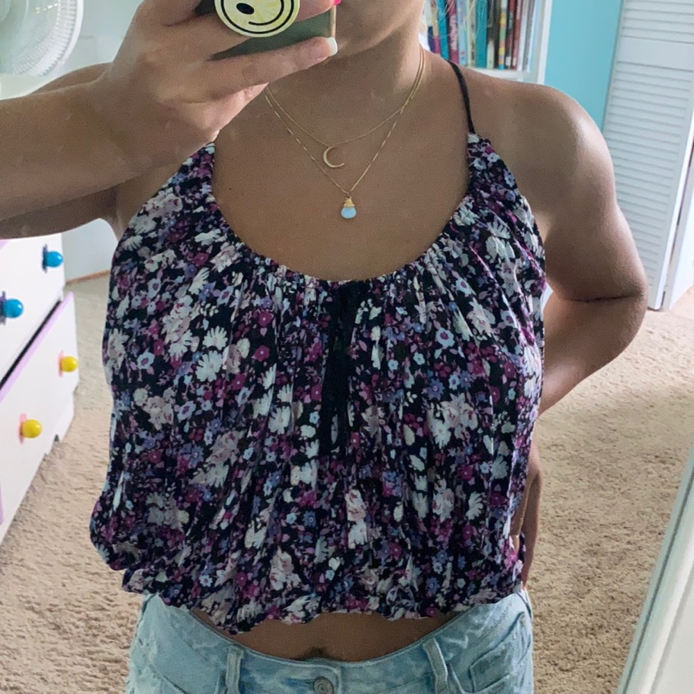 Free people floral tank top